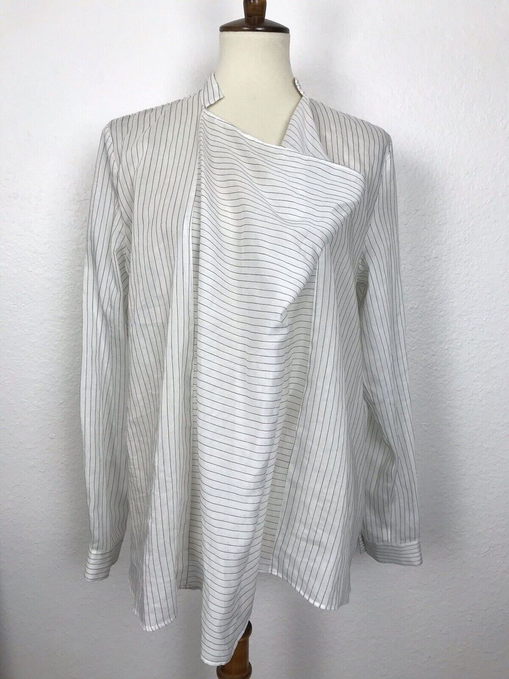 Liviana Conti Top Multicolor Striped Semi Sheer Pullover